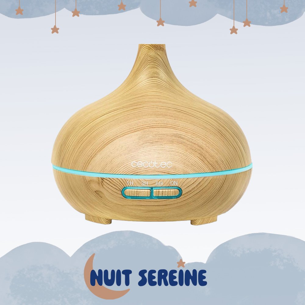 diffuseur d'huiles essentielles, cecotec, diffuseur en bois